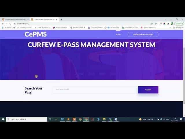 Curfew e-Pass Management System using PHP and MySQL Pro Version | PHPGurukul