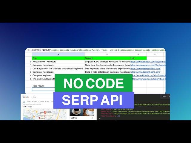 Scraping SERP API with Google Sheets (No Code)