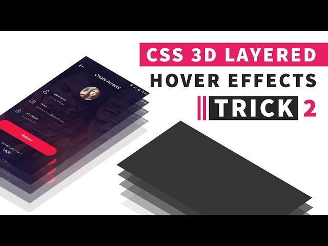 CSS 3D Layered Image Hover Effects - Trick 2 | CSS Isometric Design