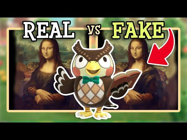 Animal Crossing New Horizons: REAL vs FAKE ART (Jolly Redd Painting Guide - Genuine Artwork)
