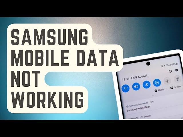 Easy Steps To Fix Samsung Phone Mobile Data Not Working | Android