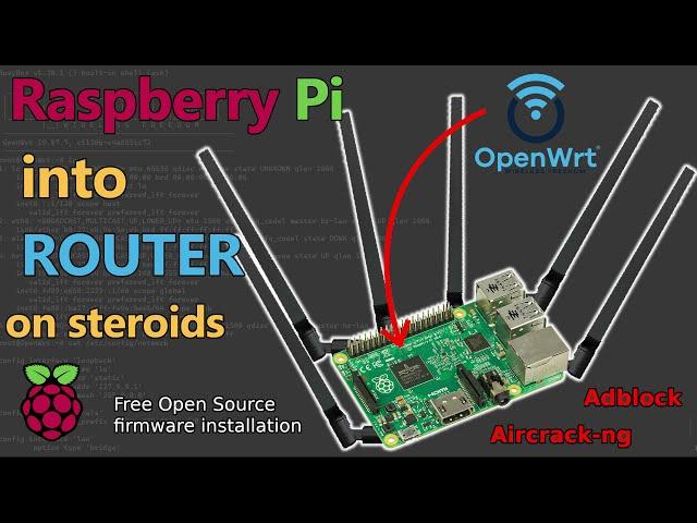 Raspberry Pi router with OpenWRT. Easy Tutorial for beginners. Basic WIFI router, AP configuration