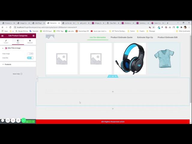 Hide Image & Title in 'Product Categories Widget' - Elementor