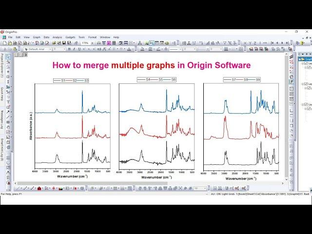 How to merge multiple graph using Origin Software