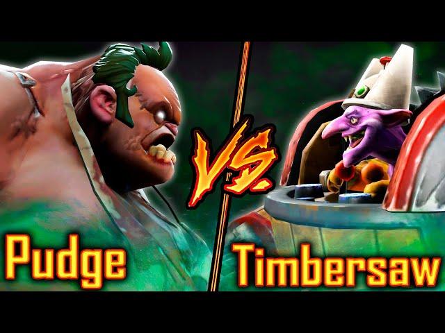 Dota 2 Pudge VS Timbersaw | 7.29d DOTA 2 Battle