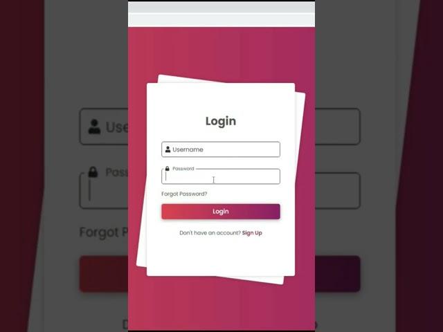 Animated Login And Registration Form In HTML CSS And JavaScript | Login And Signup Form HTML CSS