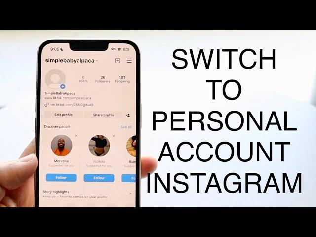 How To Change Instagram Account To Personal Account! (2023)