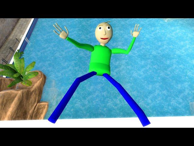 Baldi's Basics Ragdoll Jumps & Falls (GMOD) Episode 436