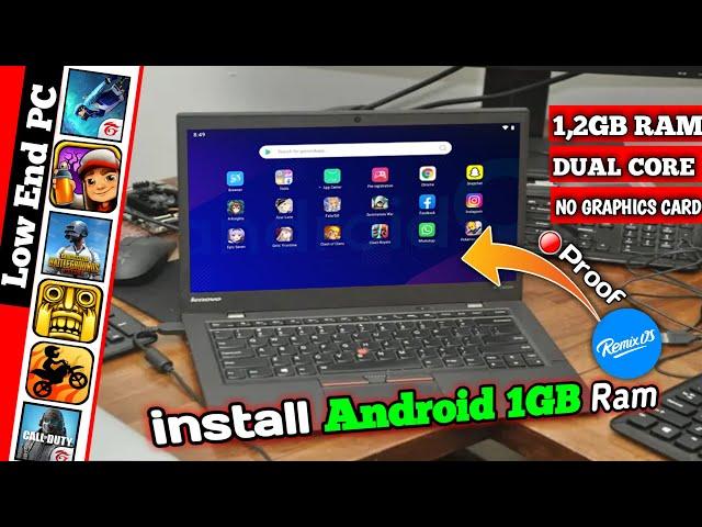 How To Install Remix OS On 1/2GB RAM PC | NO GRAPHICS CARD | NO VT | FIX OPENGL | Dual Core PC's