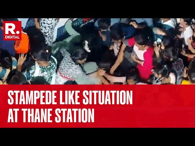 Stampede Like Situation At Thane Station After Dust Storm Delays Trains