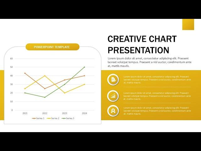 How To Create Line Chart Slide Easily In Powerpoint | Best Powerpoint Line Chart 2024