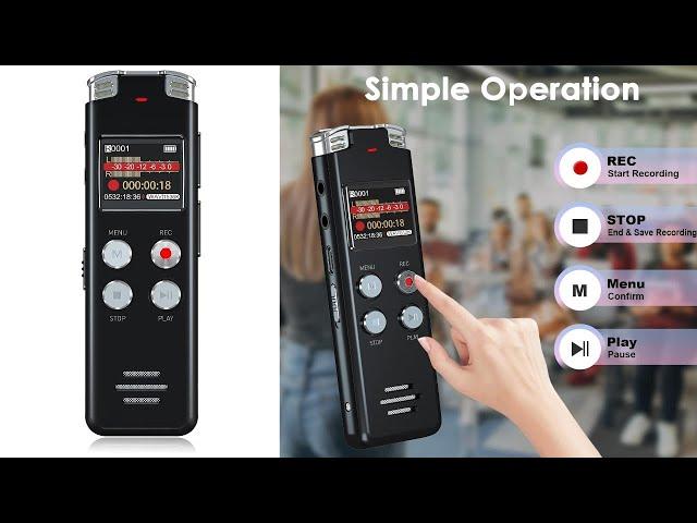 64GB Digital Voice Recorder Voice Activated Recorder with Playback - Upgraded | Review