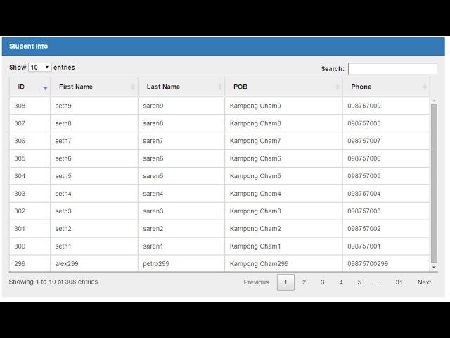 how to use datatable in laravel 5.1, how to create datatable in laravel 5.1