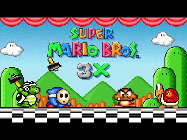 Super Mario Bros. 3X (2014) SNES - Playthrough + Bonus World [TAS]