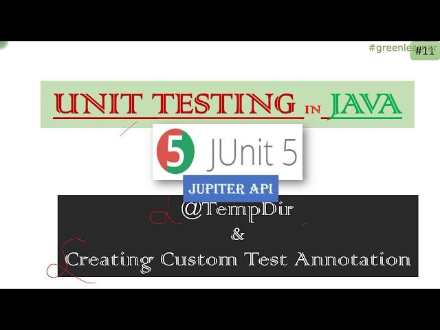 11 JUnit5 - @TempDir | TempDirectory Extension | Custom Test Annotation || Unit Testing in Java