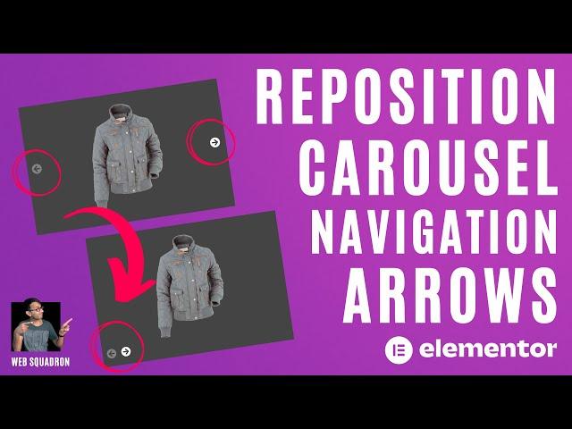 Reposition  Elementor Carousel Navigation Arrows - Elementor Pro Wordpress Tutorial - Free CSS