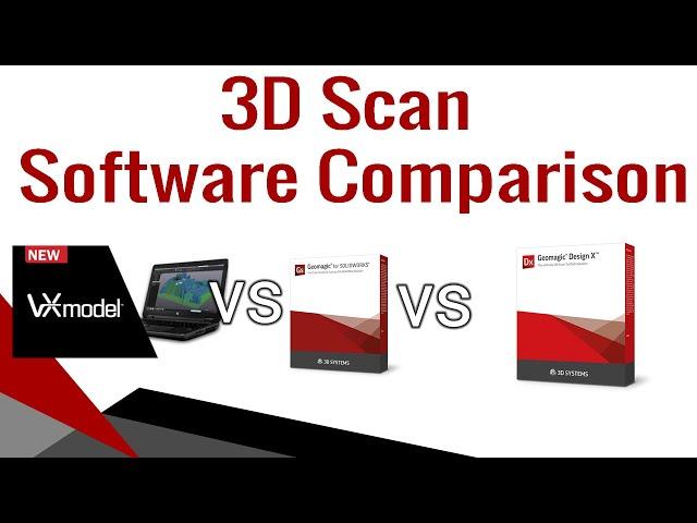 3D Scanning Software Comparison - VX Model vs Geomagic for Solidworks vs Design X