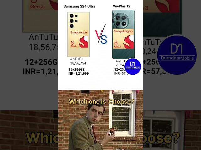 OnePlus 12 5G Vs Samsung Galaxy S24 Ultra 5G Performance Specs