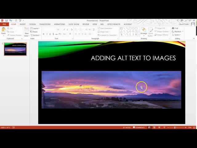 Adding Alt Text to Images in Powerpoint