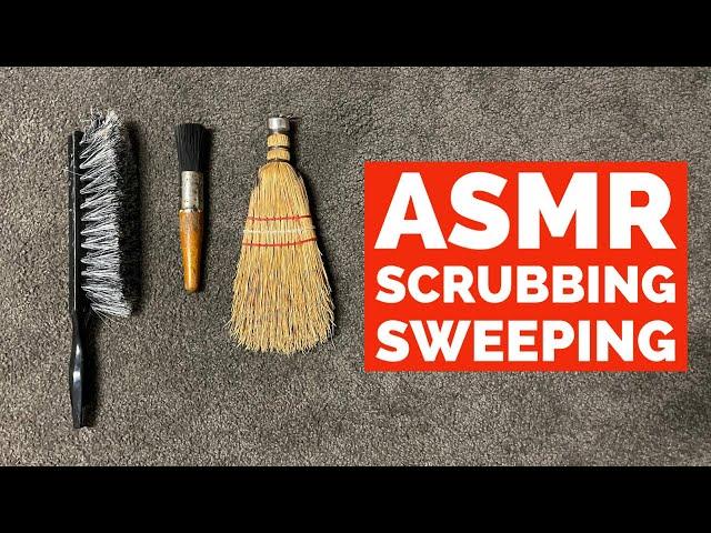 ASMR - Video #23 - Cleaning rug. Sweeping and brushing