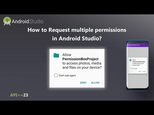 How to Request multiple  permissions in Android Studio?