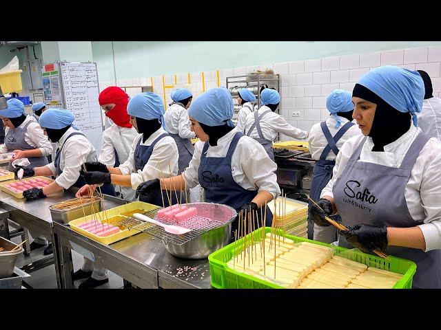 CENTRAL ASIAN Largest Dessert FACTORY - SAFIA. 4000 kg of CREAM per Day . Colorful and Pretty