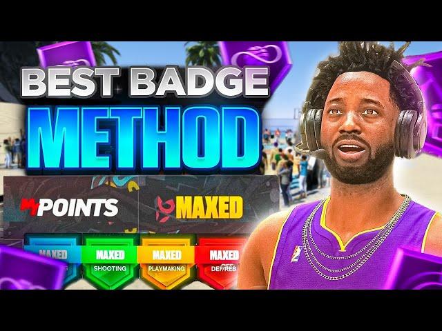 NEW FASTEST MAX BADGES AND OVERALL METHOD on NBA 2K25! BEST MAX BADGES AND 99 OVERALL GLITCH in 2K25