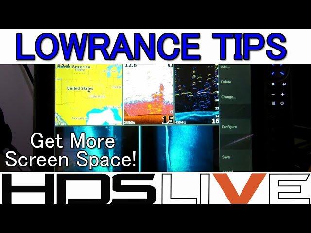 How to hide menu bars on Lowrance HDS Live for more screen space!