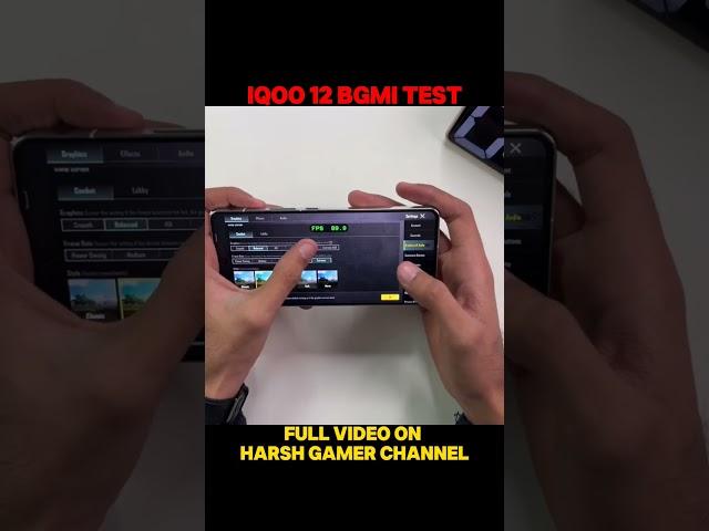 Iqoo 12 Bgmi Test 90Fps Speed Test Graphics Test #iqoo12 #bgmi #shorts