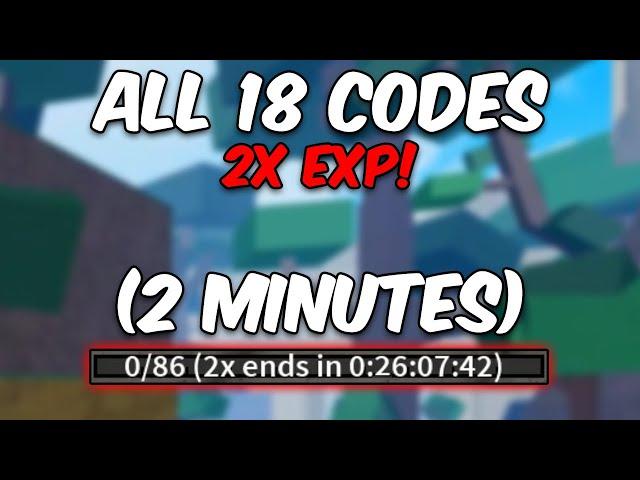 All 18 2x ( Double EXP CODES ) In 2 Minutes! - Blox Fruits