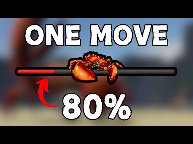 ONE SHOT the Crab Boss with ONLY ONE MOVE  | The Strongest Battlegrounds