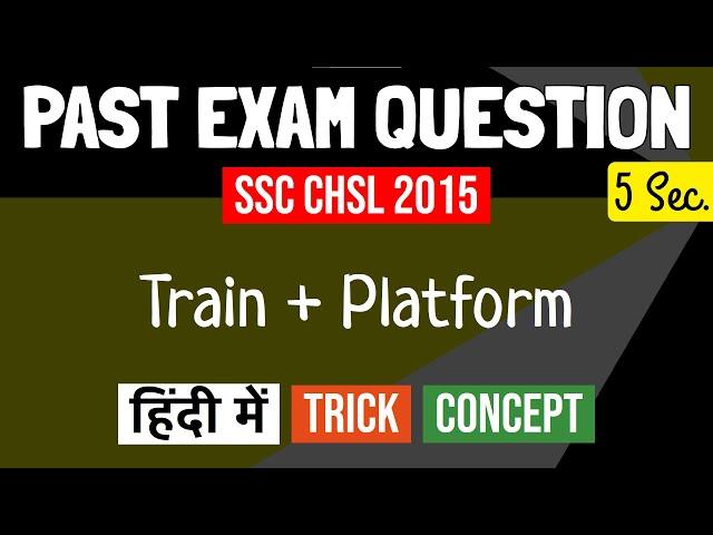 Length of Train and Platform Problem | SSC CHSL 2015