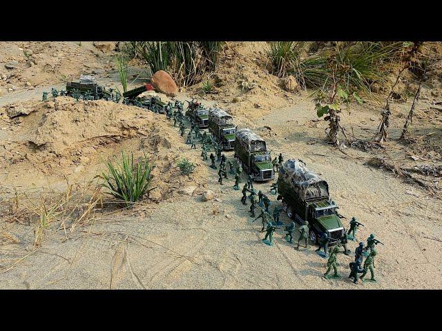 Army Men: Green army vs Grey army #stopmotion (plastic army men)
