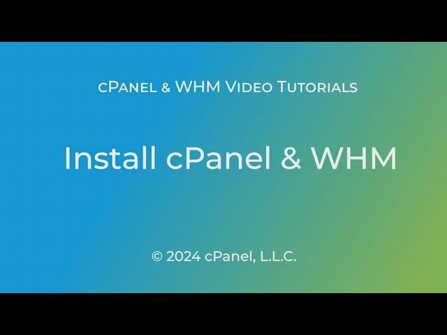 WHM Tutorial - How to Install cPanel & WHM