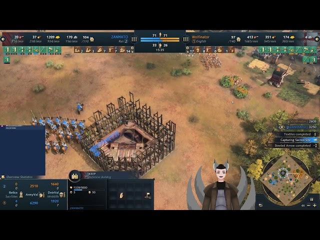 Zanmato (Rus) vs Wolfinator (English) || Age of Empires 4