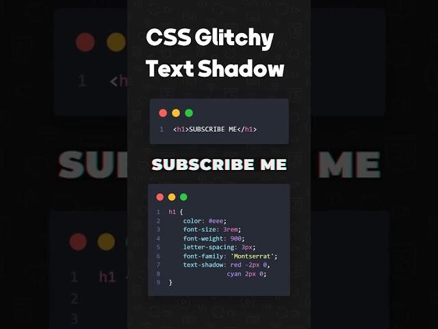 Text Glitch Effect using CSS | #shorts