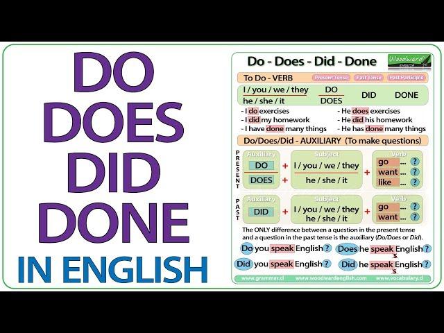 Do Does Did Done - English Grammar Lesson