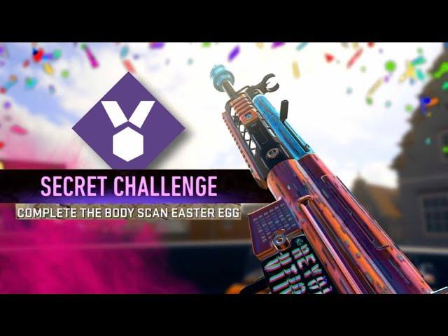 SECRET BODY SCAN EASTER EGG GUIDE! - NEW FREE MP5 RISE UP BLUEPRINT - Warzone 2