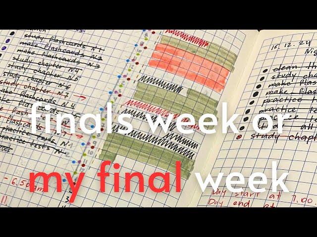 STUDY VLOG ️finals week, getting productive, exam prep, Korean planner