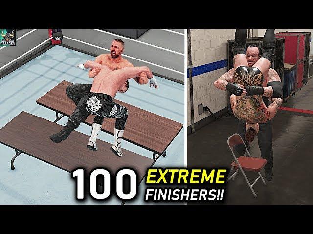 WWE 2K19 Top 100 Extreme Finishers!! WWE 2K24 Countdown