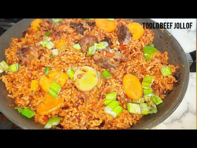 How To Make The Best Jollof /Toolo Beef Jollof