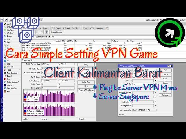 Cara Simple Setting VPN Game - Client Kalimantan Barat - ping 14ms