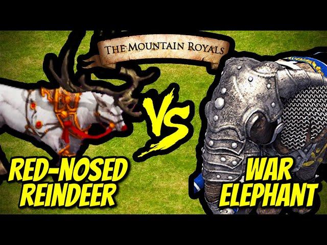 200 RED-NOSED REINDEERS vs 200 ELITE WAR ELEPHANTS | AoE II: DE