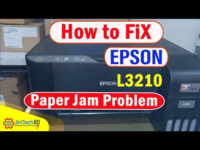 Epson L3210 paper jam solution 2022 | Red light blinking 100% FIX | JiniTech BD