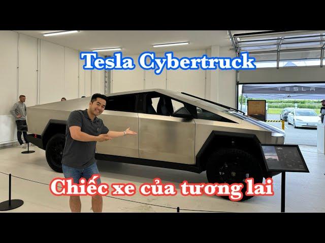 Trên tay Cybertruck đầu tiên tại châu Âu. Chiếc xe quá là kỳ lạ của Tesla