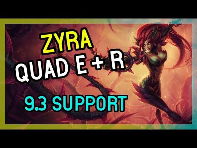 GAMECHANGER QUADRA ROOT INTO ULT - ZYRA SUPPORT - League of Legends Season 9