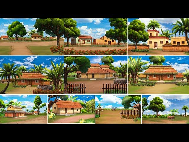 Premium Village Background (Pack of 50) for 2D Animation | Cartoon Background | Animated Background