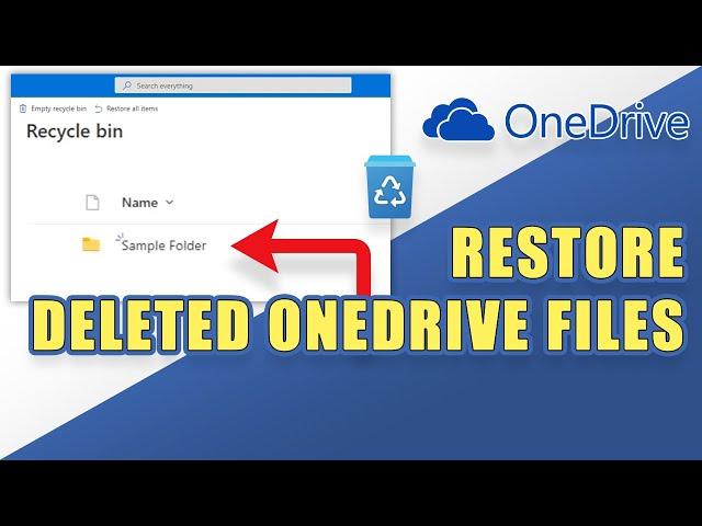 OneDrive - How to RESTORE Deleted Files or Folders