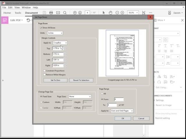 How to Crop a PDF in Adobe Acrobat Pro DC - Remove or Adjust Margins on All Pages