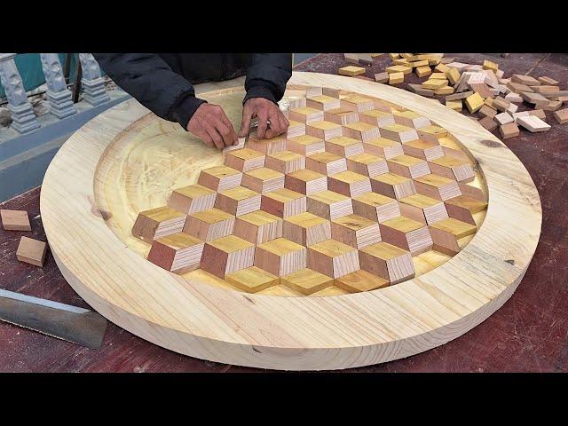 Extremely Ingenious Craft Woodworking Plan That You Should Not Miss // Design A Unique 3D Table